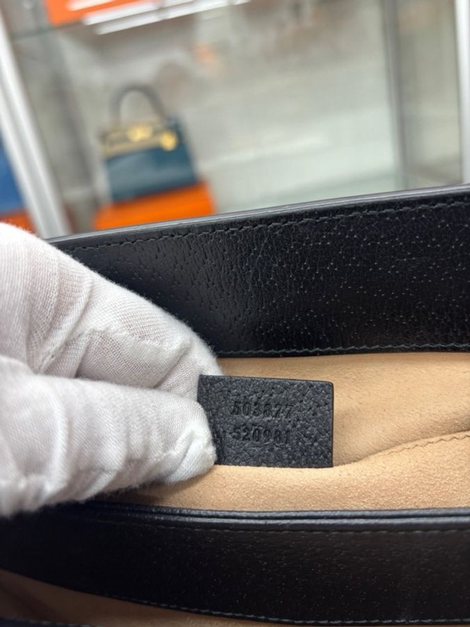 Gucci 古馳 黑金Ophidia信封夾子鏈條包-6