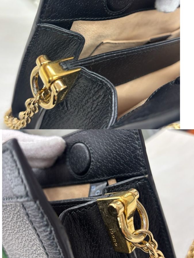 Gucci 古馳 黑金Ophidia信封夾子鏈條包-8