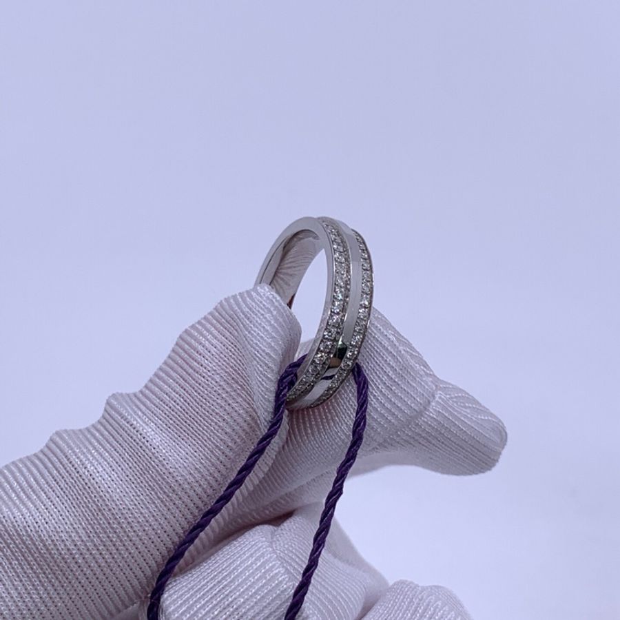 TIFFANY蒂芙尼T系列 18k白金满鉆戒 48号-4