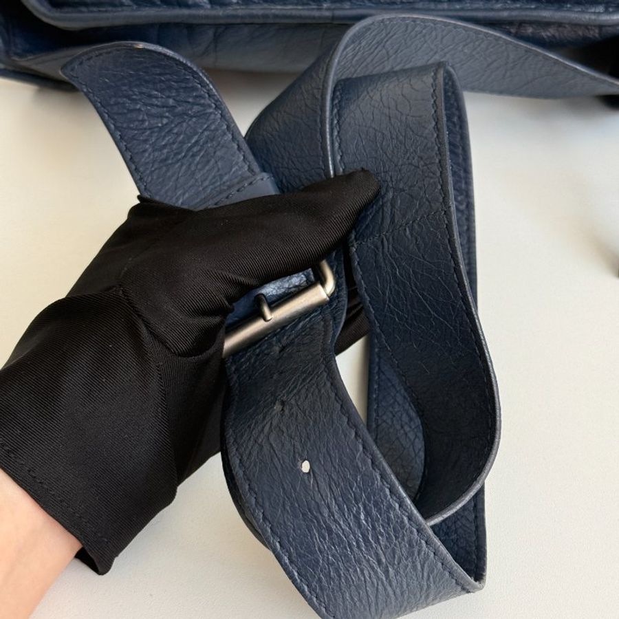 98新🆕 Balenciaga 巴黎世家 Neo Lift 機車腰包 深藍色-12