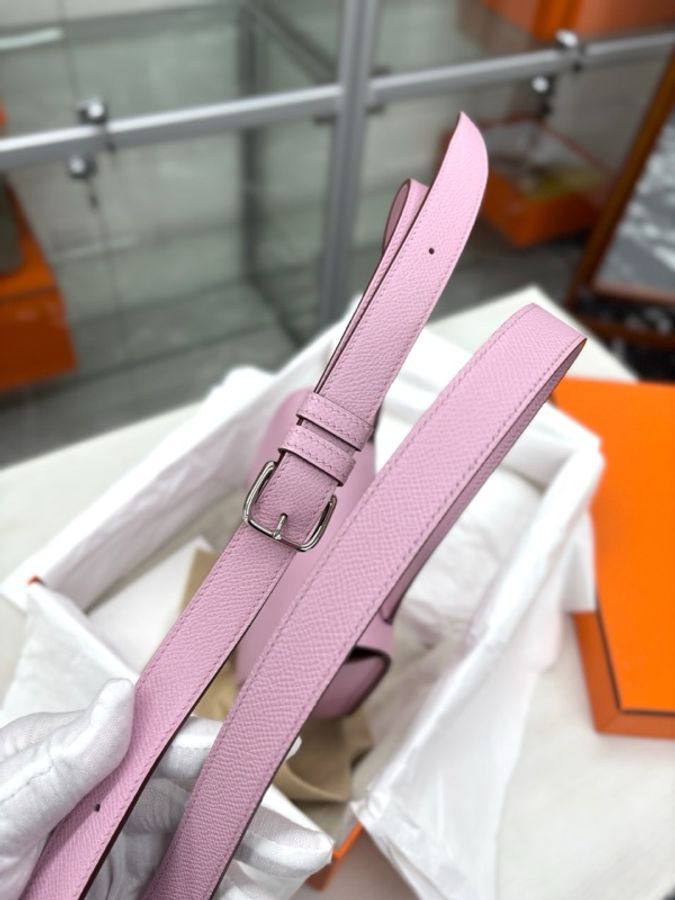 Hermes 愛馬仕 x9錦葵紫Della屁股包 原膜 U刻,e皮,附件 塵袋-5