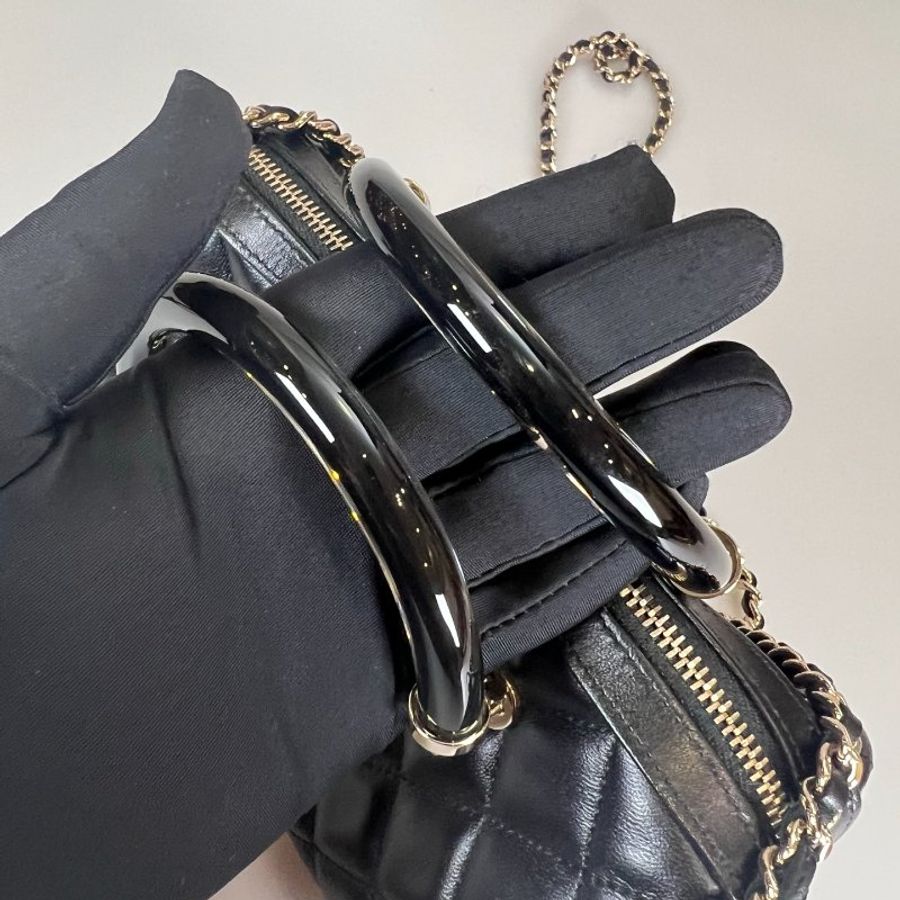 CHANEL 波士頓羊皮黑 AP4411/晶片款-6