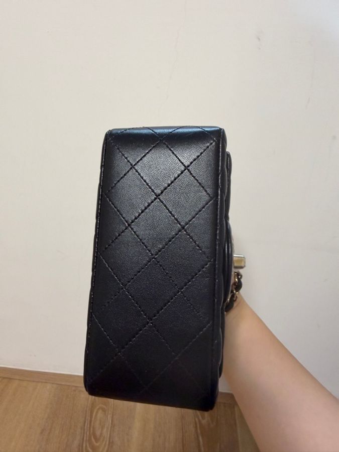#閒置 Chanel 方胖子 mini classic flap bag 淡金扣-11