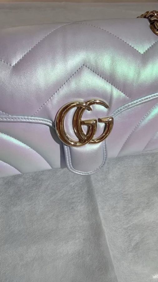 99新 gucci 古馳馬蒙中號新款,人魚姬色-3