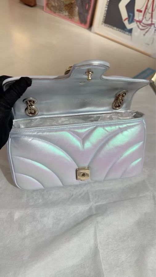 99新 gucci 古馳馬蒙中號新款,人魚姬色-4