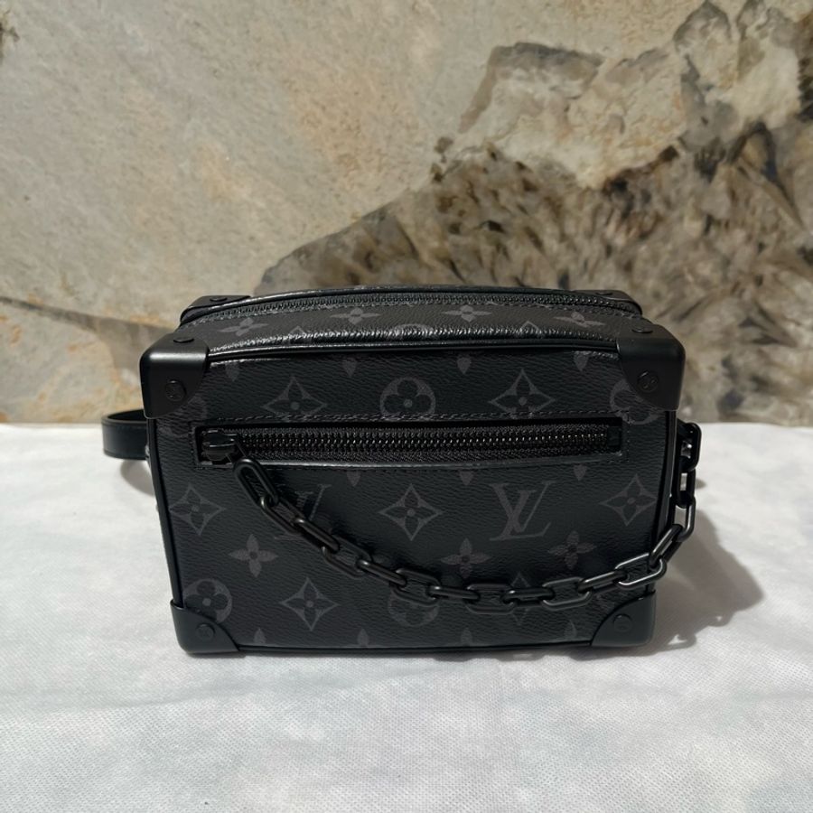 Louis Vuitton黑灰字花 Mini Soft Trunk-0