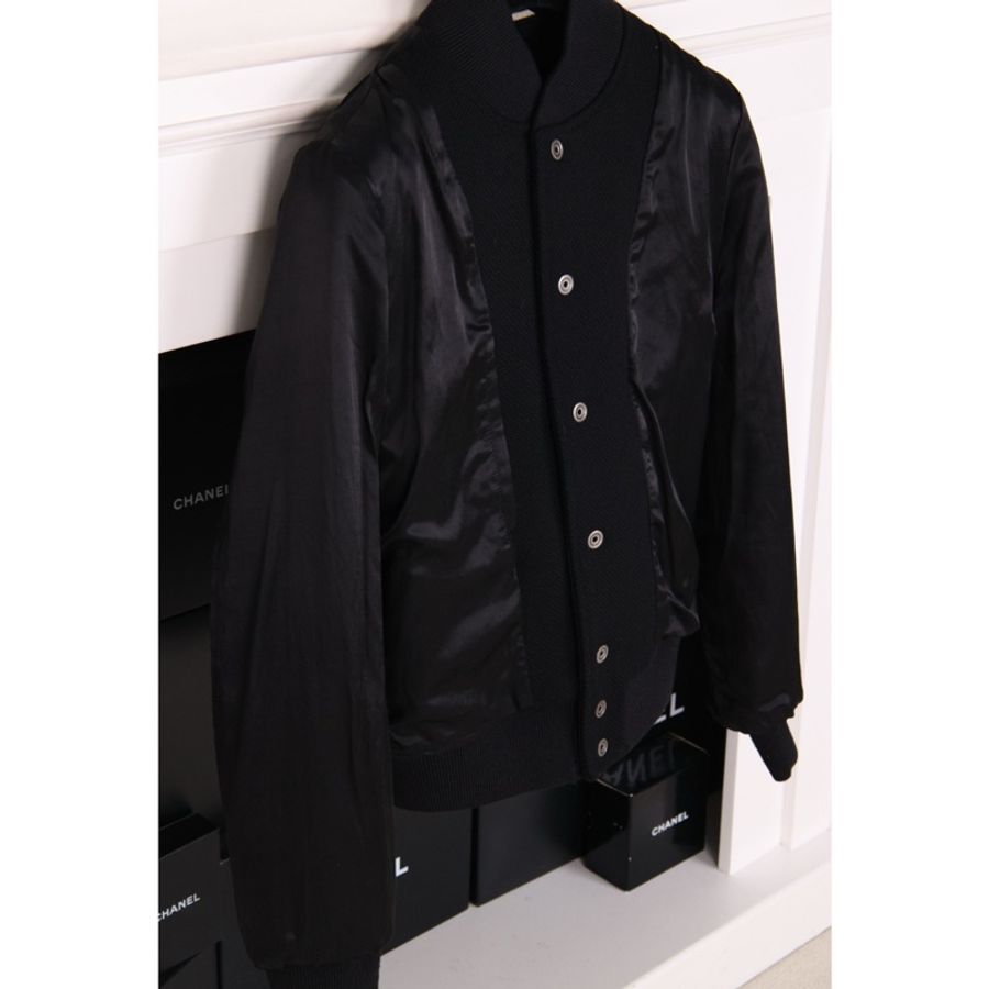 YSL黑白羊毛拼接棒球服夹克外套-6
