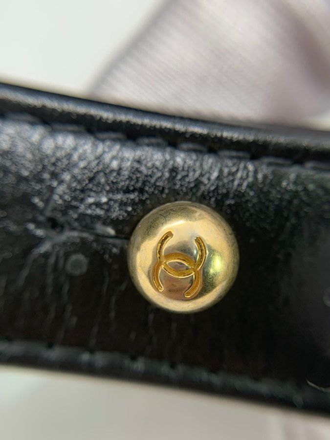 二手 Chanel 香奈兒流浪包中號黑色鏈條包,鐳射 25 開-17