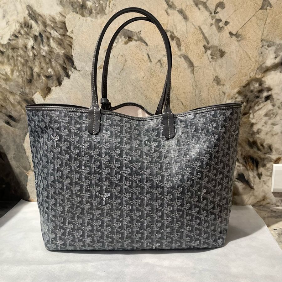 Goyard Saint Louis PM灰老花托特包-2