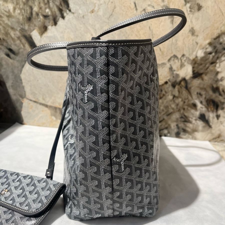 Goyard Saint Louis PM灰老花托特包-3