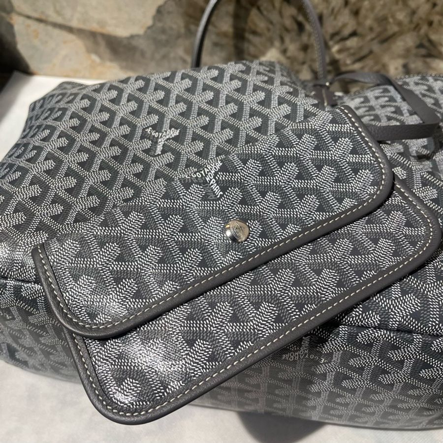 Goyard Saint Louis PM灰老花托特包-7