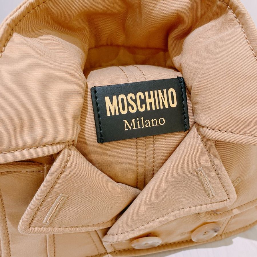 TK2081 Moschino 莫斯奇諾風褸形狀肩帶包包 Tan Trench Details Biker Bag Beige-10