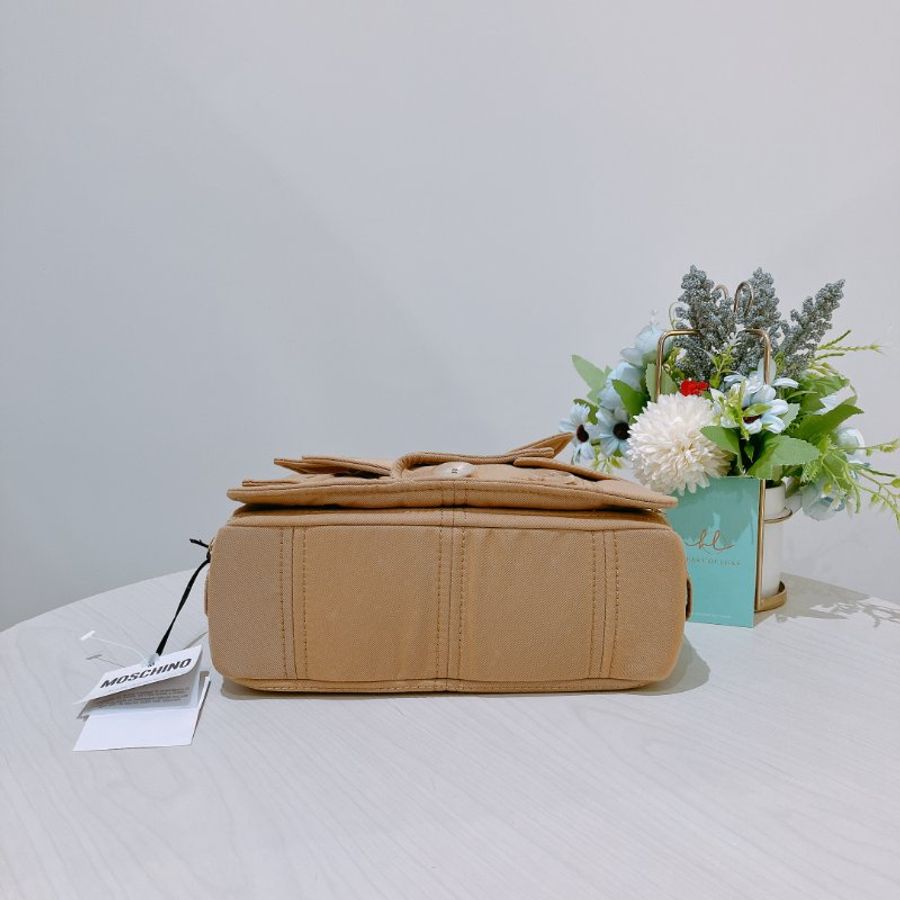TK2081 Moschino 莫斯奇諾風褸形狀肩帶包包 Tan Trench Details Biker Bag Beige-28