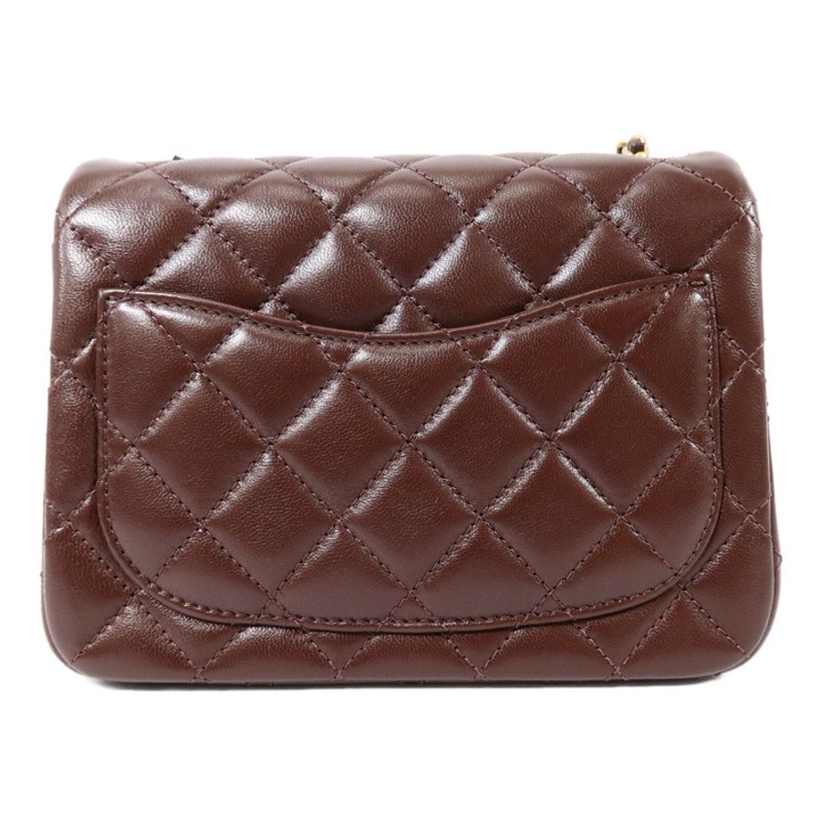 CHANEL 羊皮皮革Classic 17鏈帶手挽肩背兩用袋-1