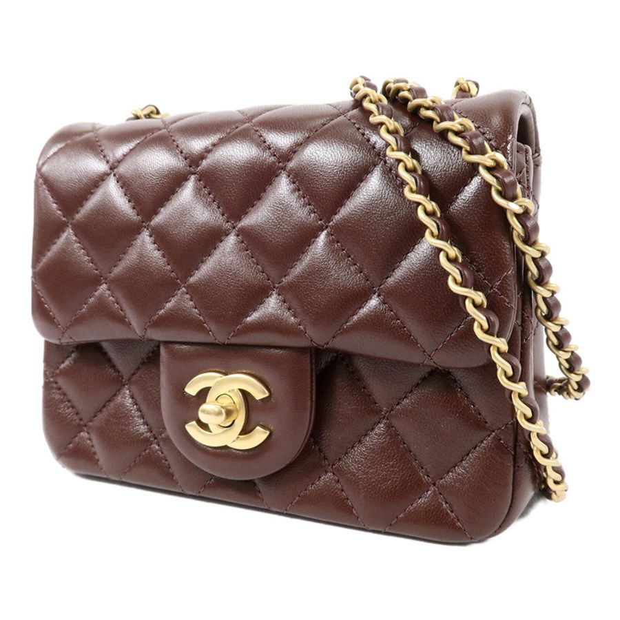 CHANEL 羊皮皮革Classic 17鏈帶手挽肩背兩用袋-2