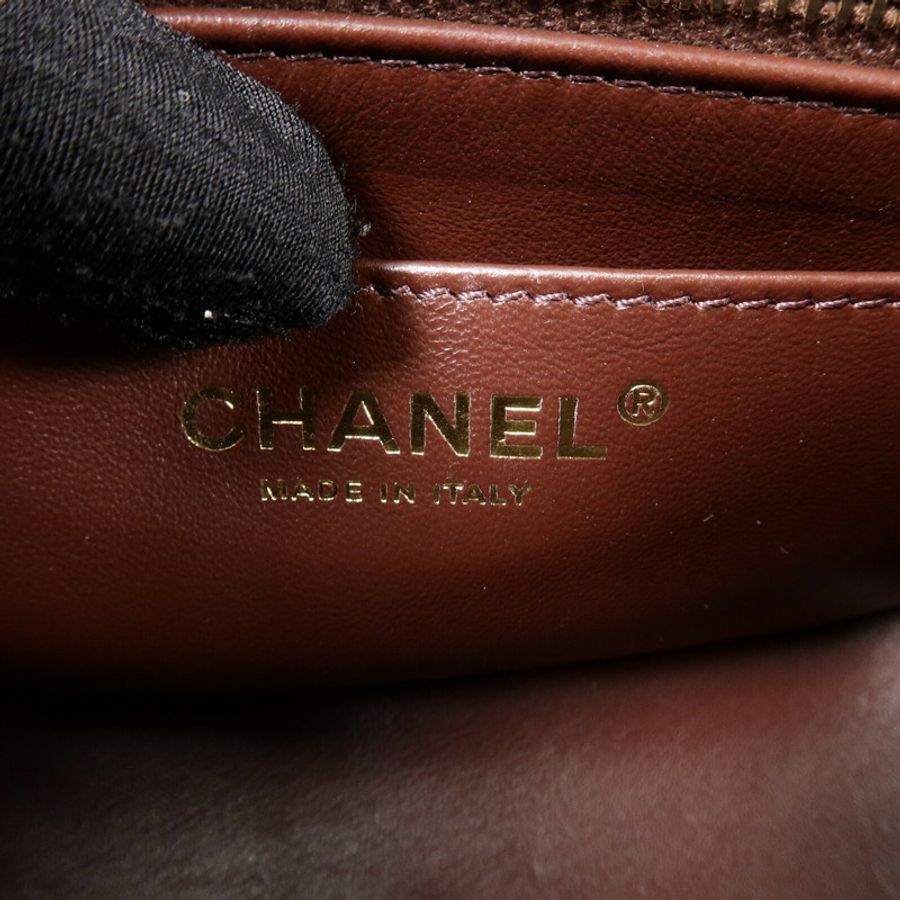 CHANEL 羊皮皮革Classic 17鏈帶手挽肩背兩用袋-5