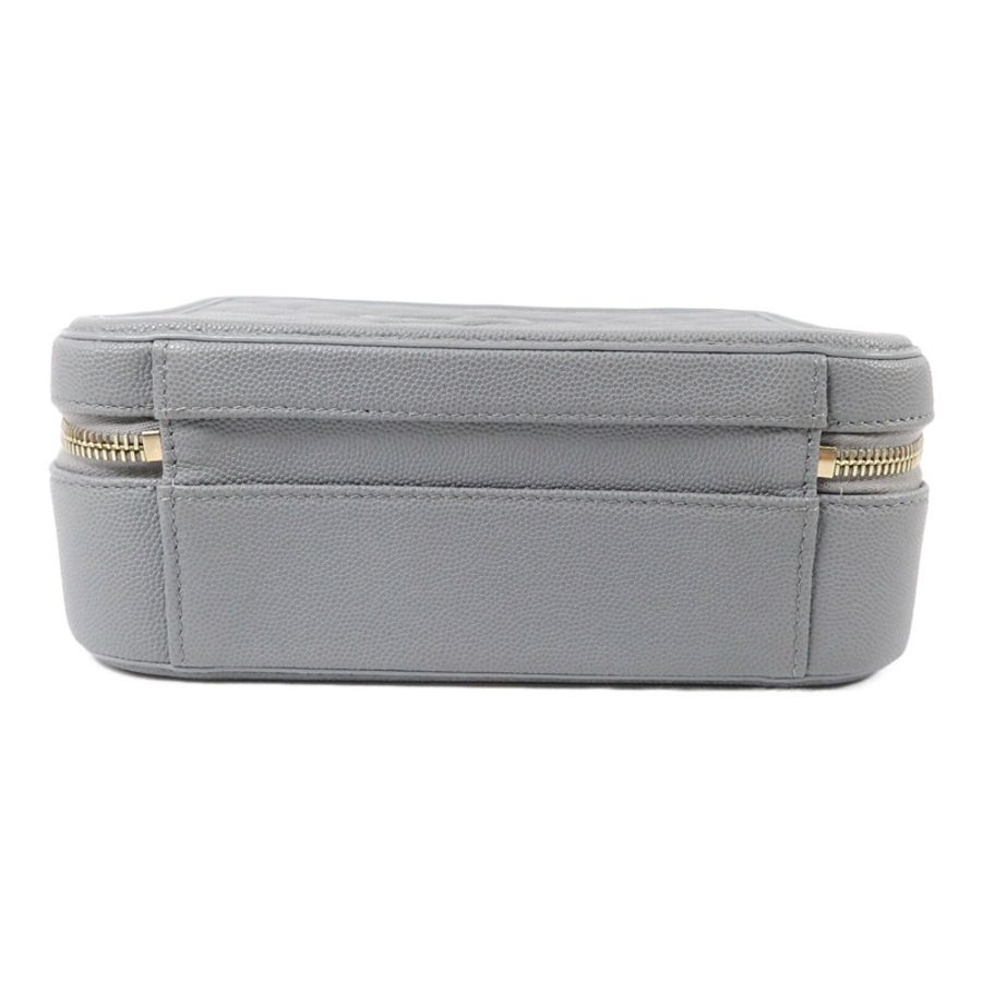 CHANEL 牛皮皮革CC Filigree Vanity Case Medium鏈帶手挽肩背兩用袋-3