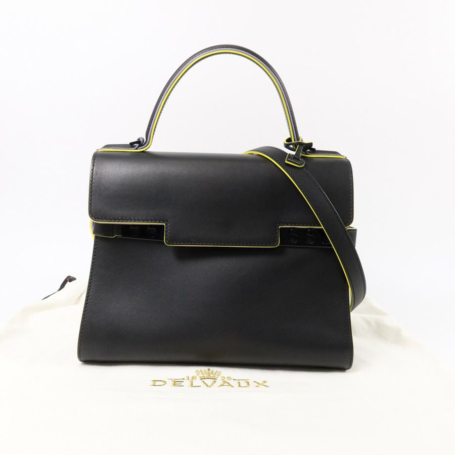 Delvaux 牛皮皮革Tempete MM手挽肩背兩用袋-7