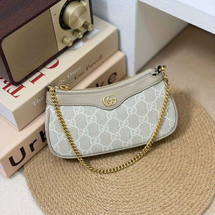 🏷Gucci 古馳.Ophidia Mini 小麻將 燕麥色-0