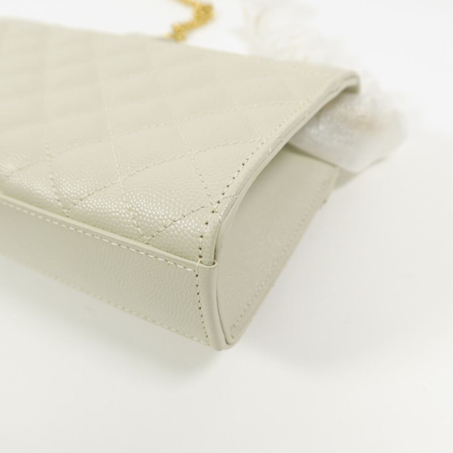 SAINT LAURENT 牛皮皮革Envelope Small鏈帶肩背袋-14