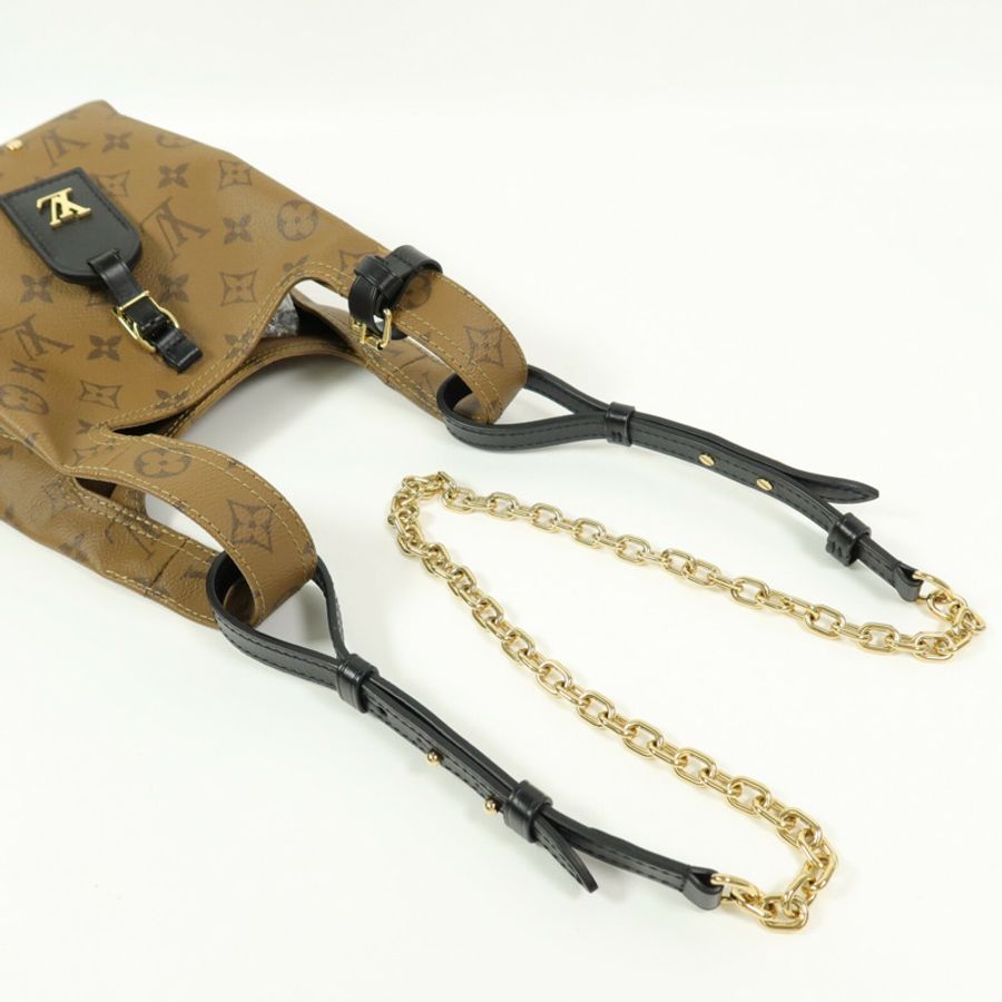 LOUIS VUITTON Monogram Reverse Atlantis BB金扣手挽肩背兩用袋-9