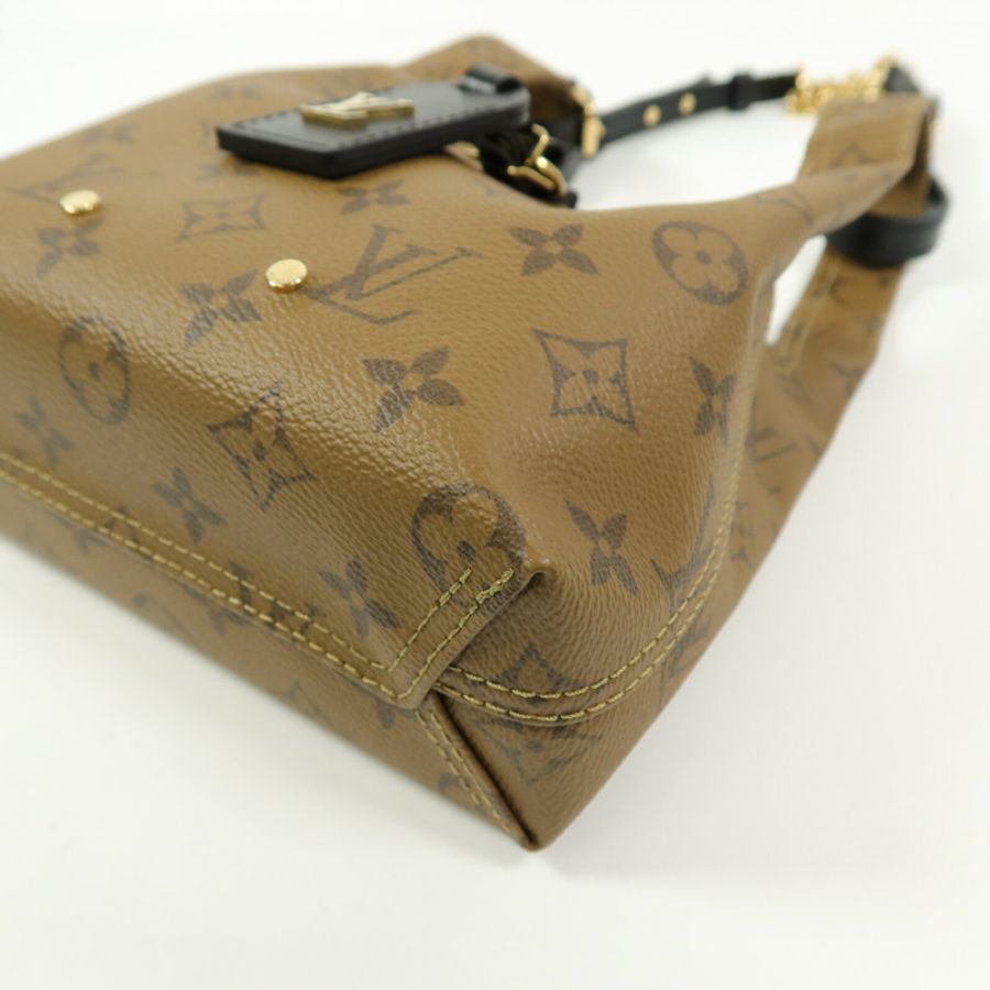 LOUIS VUITTON Monogram Reverse Atlantis BB金扣手挽肩背兩用袋-10