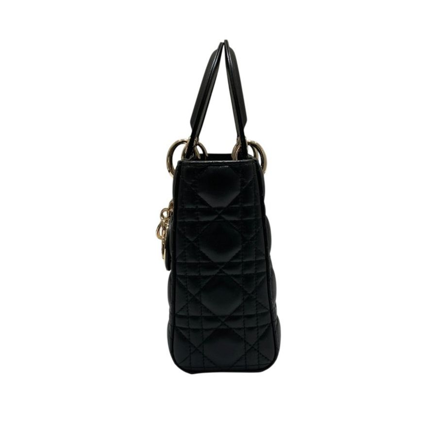 DIOR 迪奧 M0538ONGE LADY DIOR MY ABCDIOR 小型手肩背包 羊皮 黑色 淺金釦-3