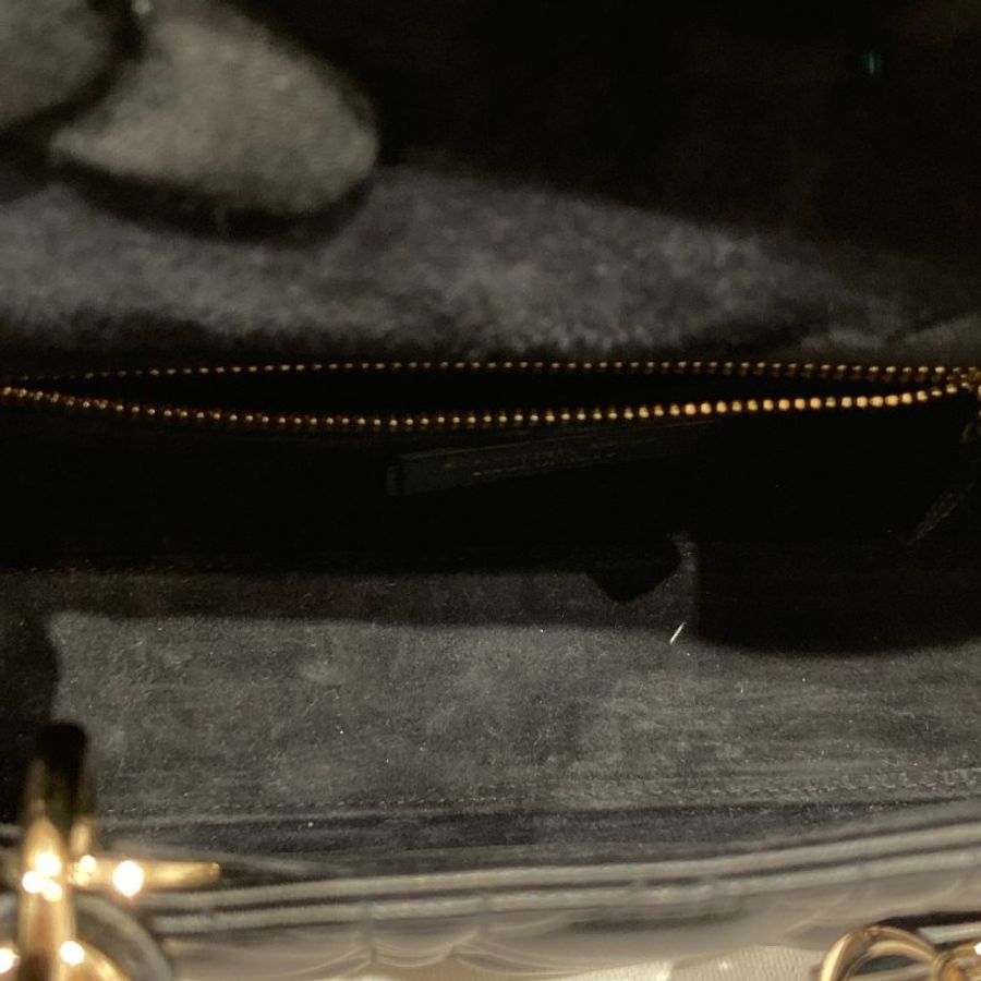 DIOR 迪奧 M0538ONGE LADY DIOR MY ABCDIOR 小型手肩背包 羊皮 黑色 淺金釦-11
