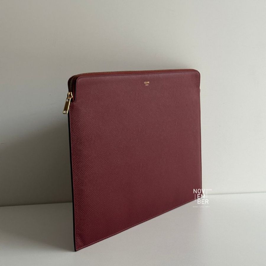 99新🆕 Celine 賽琳 手拿包 紅色金釦-1