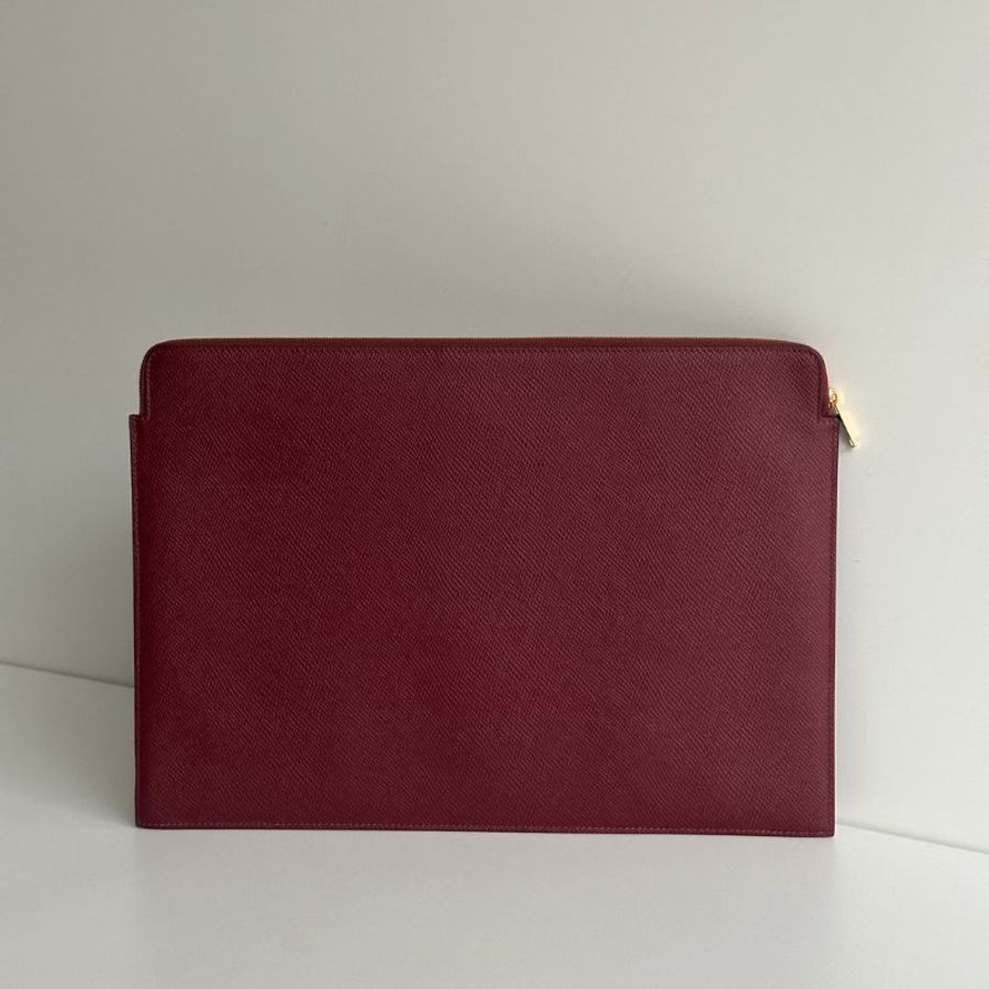 99新🆕 Celine 賽琳 手拿包 紅色金釦-5
