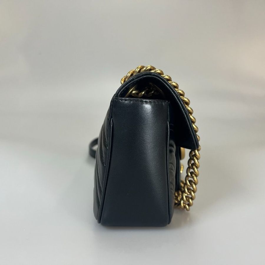 GUCCI 446744 黑Marmont掀蓋包 22CM-2