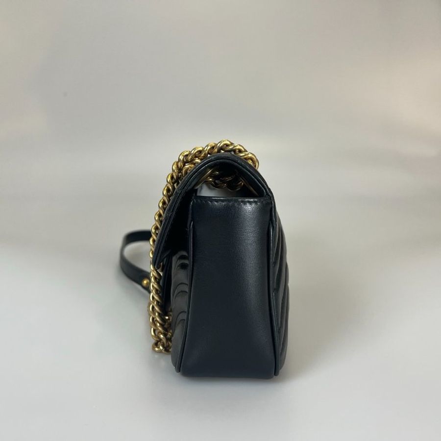 GUCCI 446744 黑Marmont掀蓋包 22CM-3