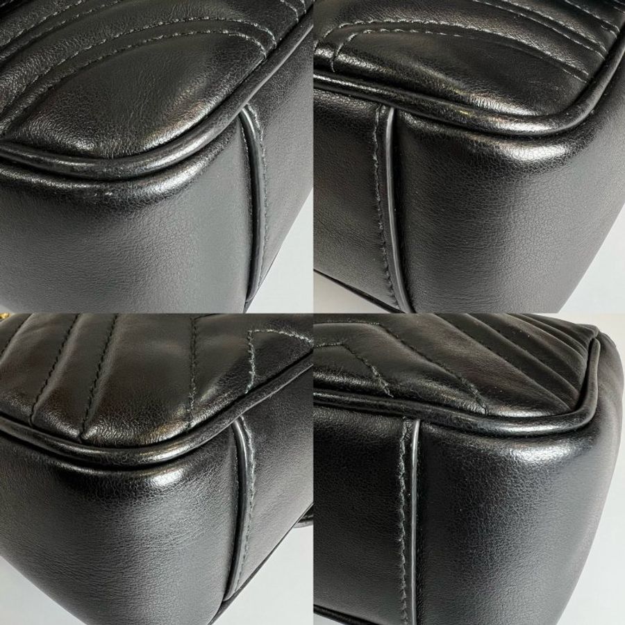 GUCCI 446744 黑Marmont掀蓋包 22CM-10