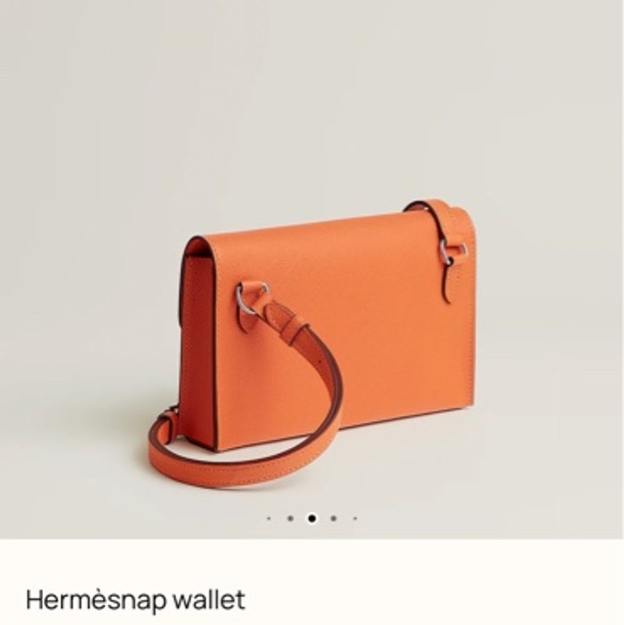 HERMES SNAP WALLET. /ORANGE FIELD(琺瑯扣)-6