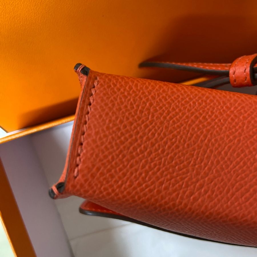 HERMES SNAP WALLET. /ORANGE FIELD(琺瑯扣)-8