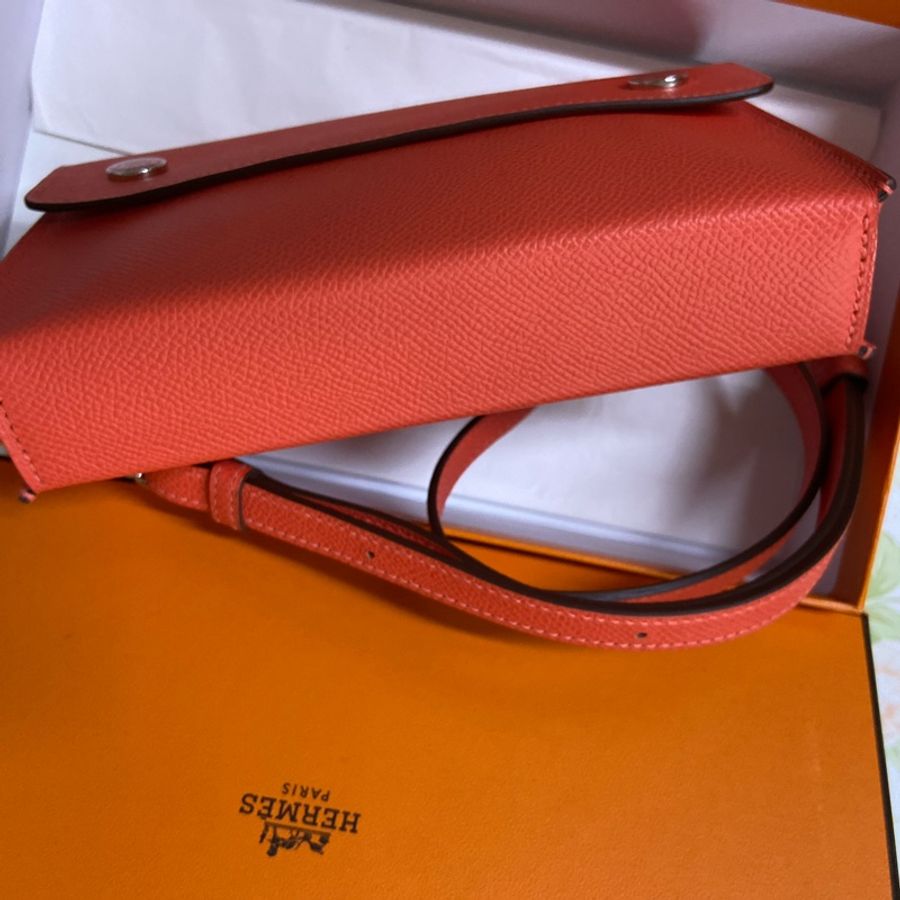 HERMES SNAP WALLET. /ORANGE FIELD(琺瑯扣)-9