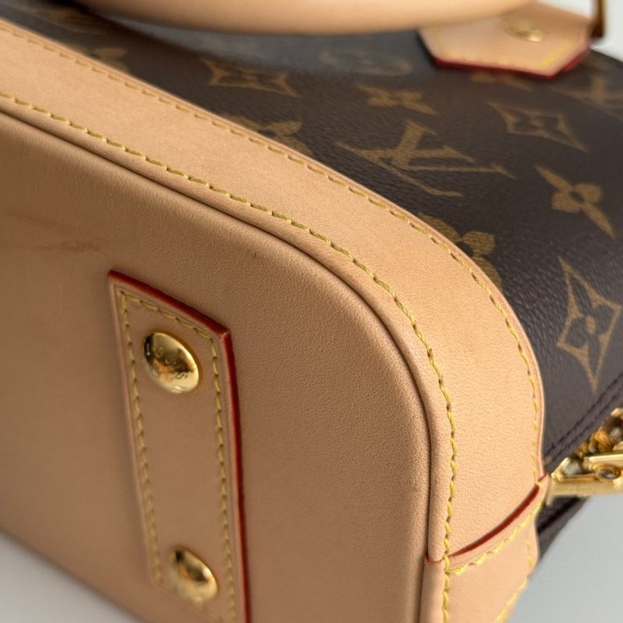 99新🆕 Louis Vuitton 路易威登 Alma BB 老花貝殼包-14