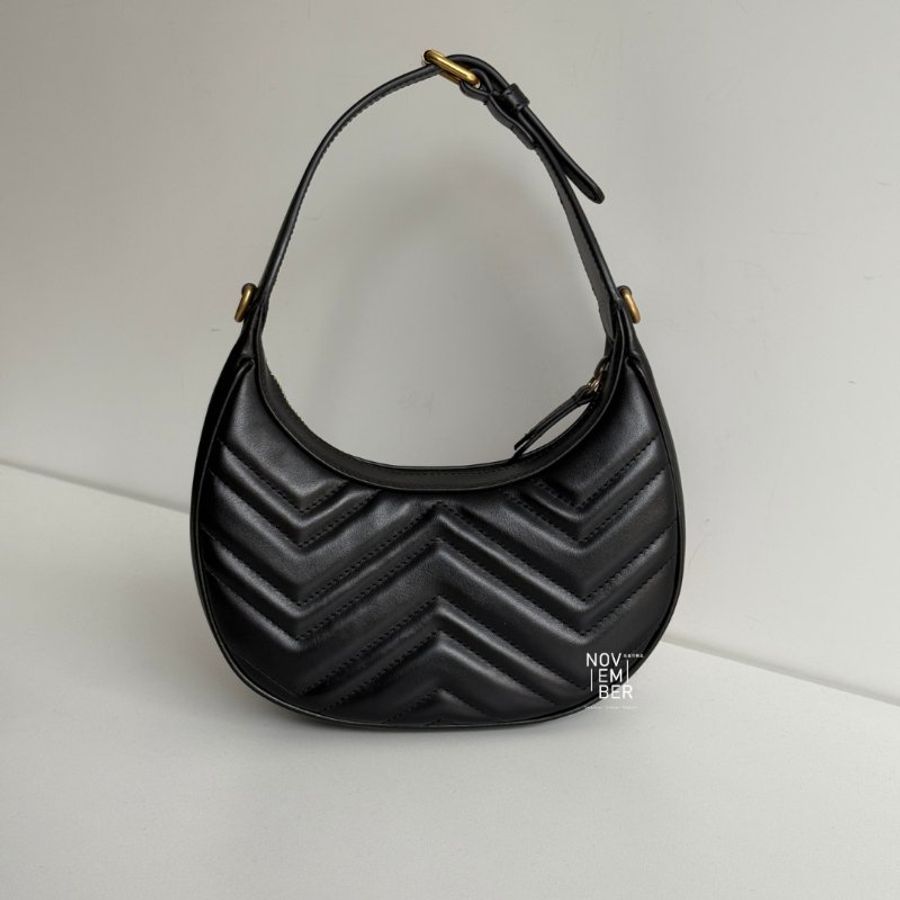 99新🆕 Gucci 古馳 GG Marmont 半月形肩背包-6