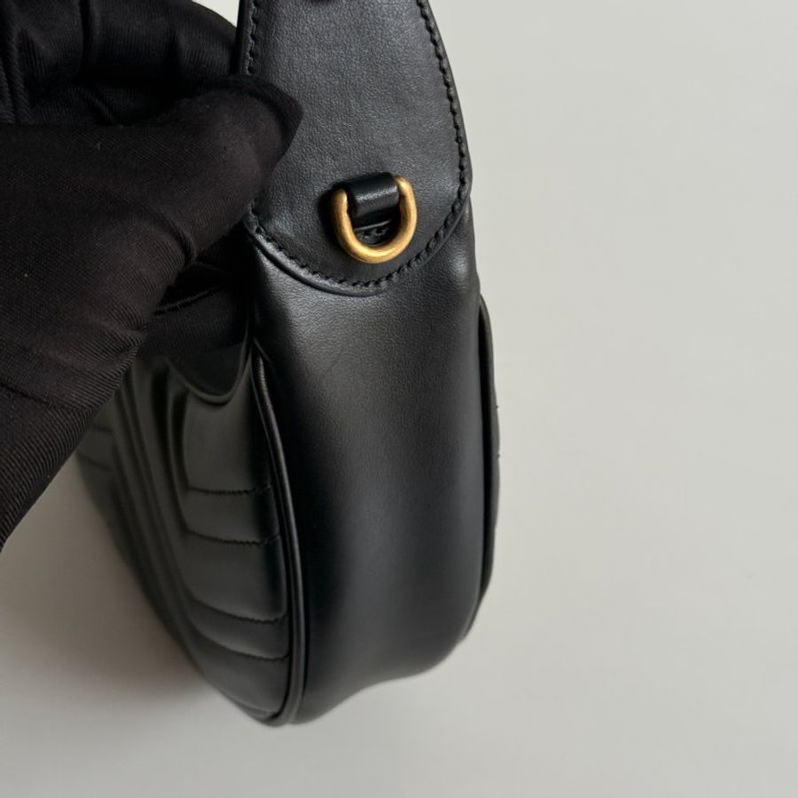 99新🆕 Gucci 古馳 GG Marmont 半月形肩背包-10