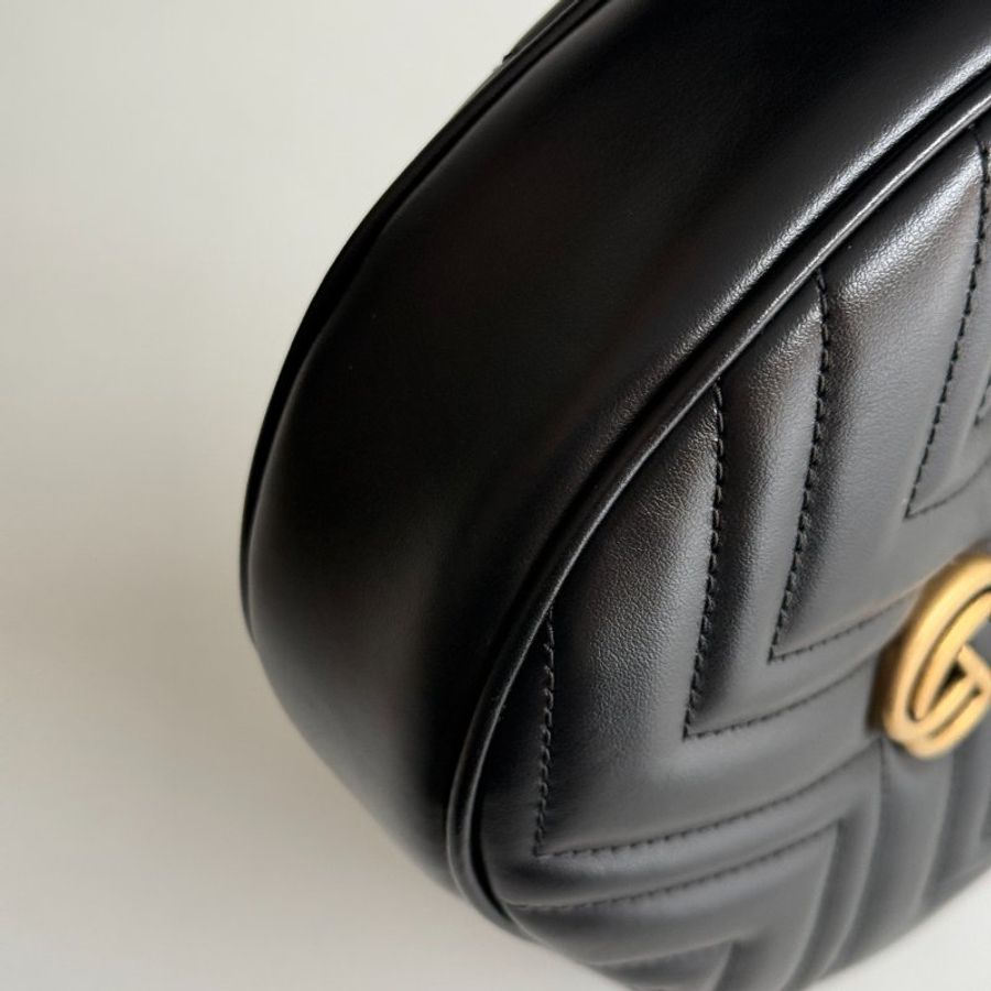 99新🆕 Gucci 古馳 GG Marmont 半月形肩背包-11