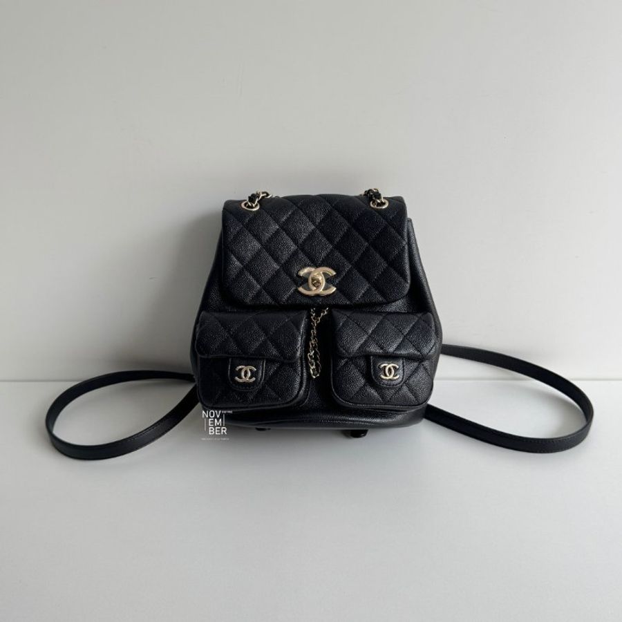 99新🆕 Chanel 香奈兒 Duma 中號 黑色金釦-0