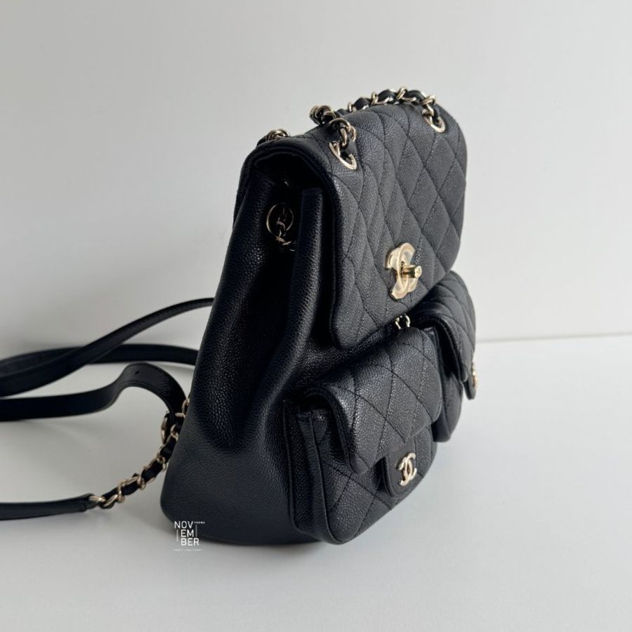 99新🆕 Chanel 香奈兒 Duma 中號 黑色金釦-2