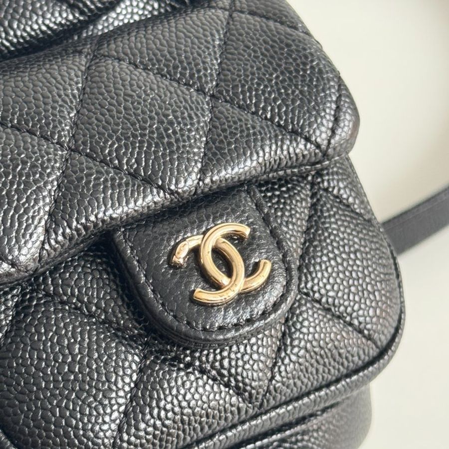 99新🆕 Chanel 香奈兒 Duma 中號 黑色金釦-6