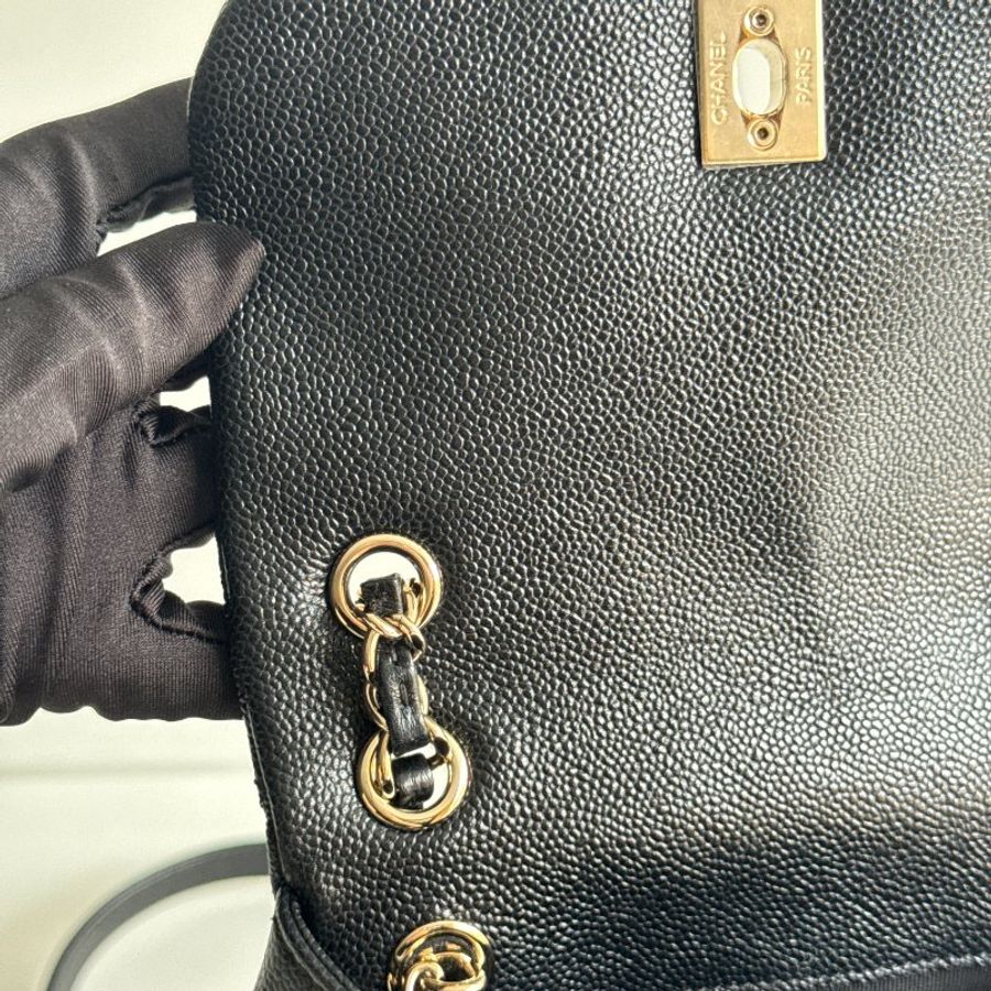 99新🆕 Chanel 香奈兒 Duma 中號 黑色金釦-13