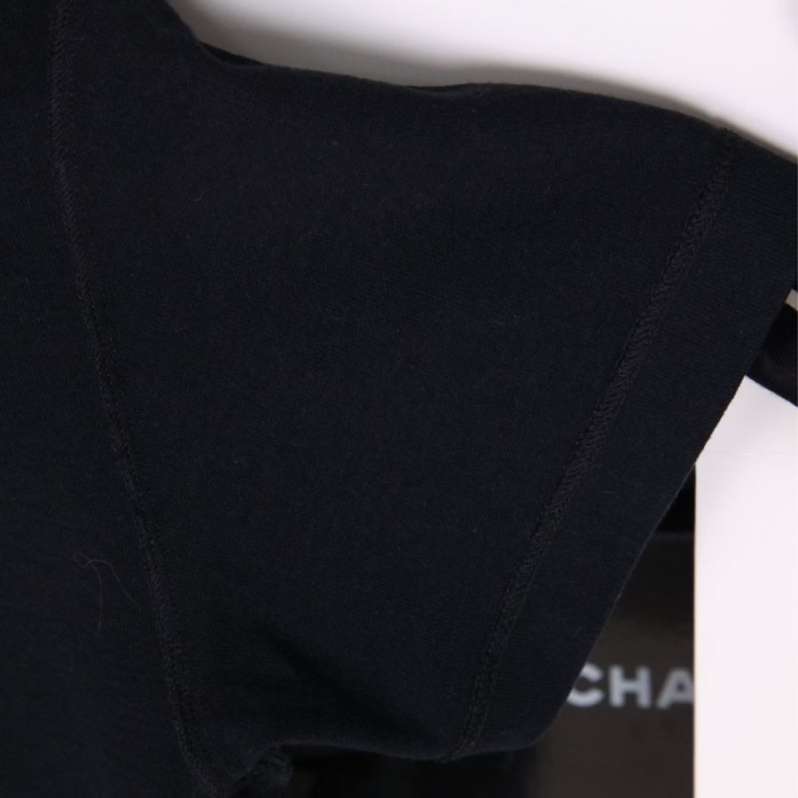 LV 黑白撞色金色链条滚边短袖上衣外套-43