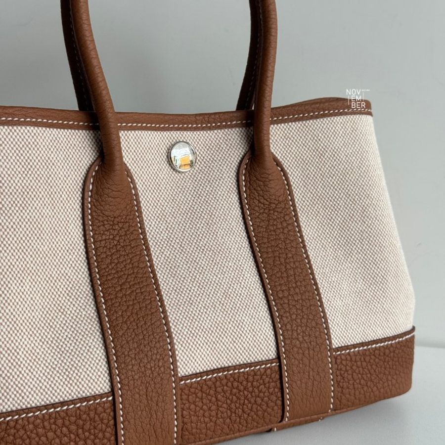 全新🆕 全配有購證🙌🏻 Hermès 愛馬仕 Mini Garden Party 金棕-2