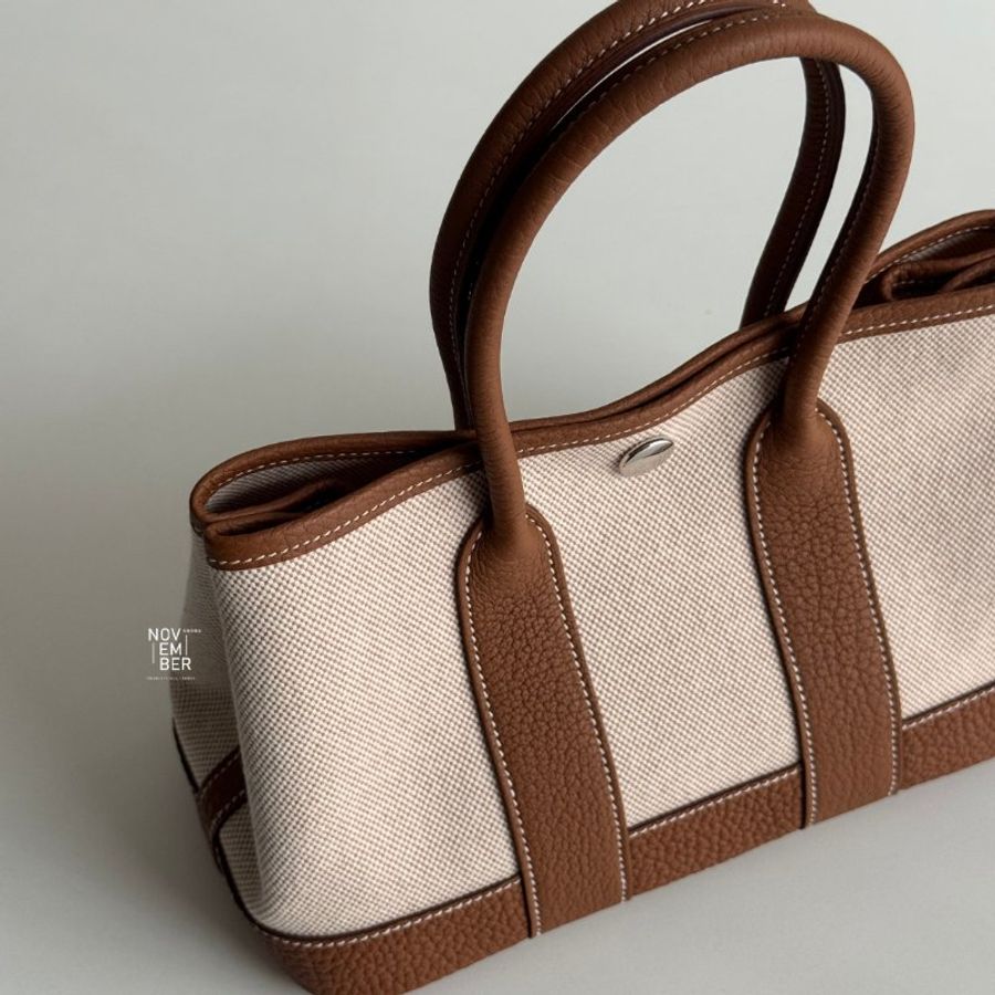 全新🆕 全配有購證🙌🏻 Hermès 愛馬仕 Mini Garden Party 金棕-4