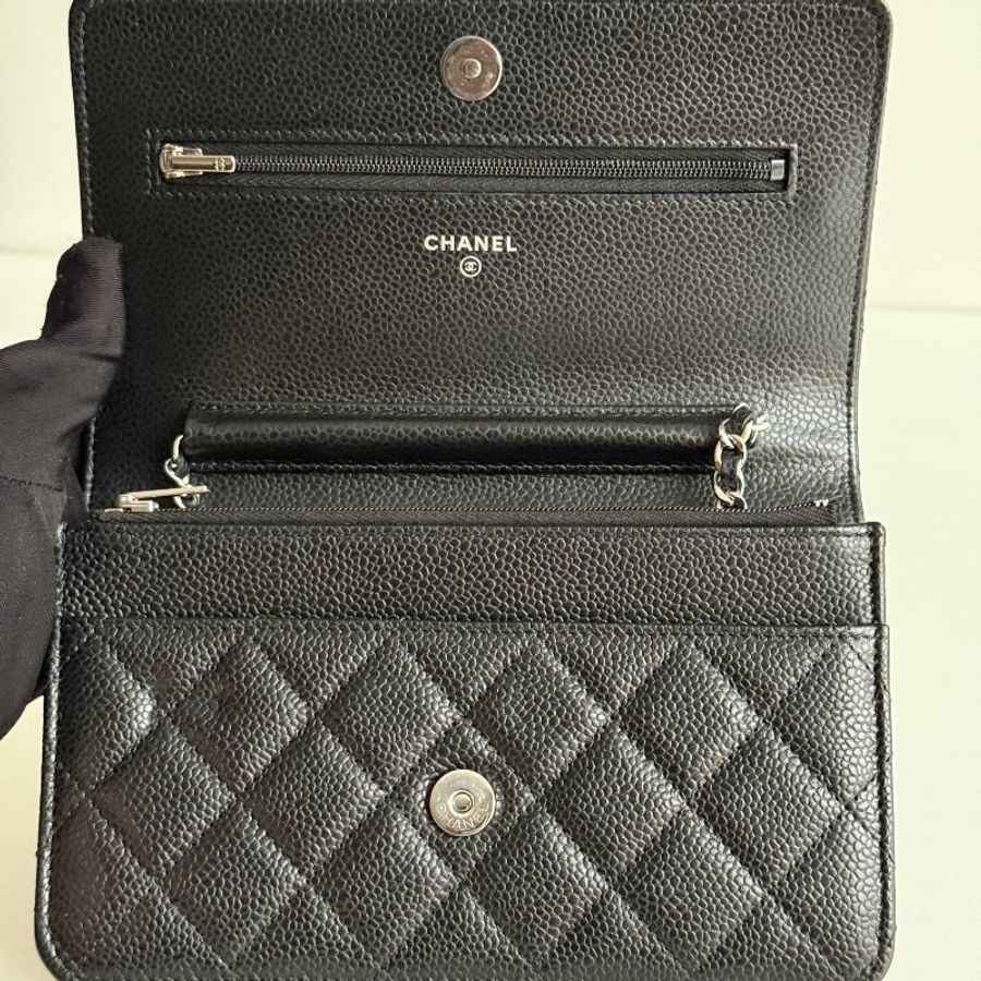 99新🆕 Chanel 香奈兒 Classic WOC 黑色銀釦-12