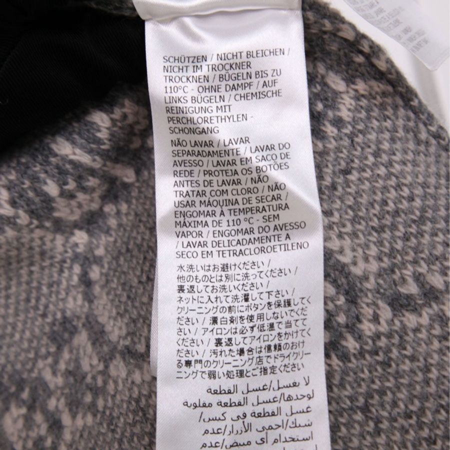 Gucci灰色老花满印针织金扣圆领开衫外套-20