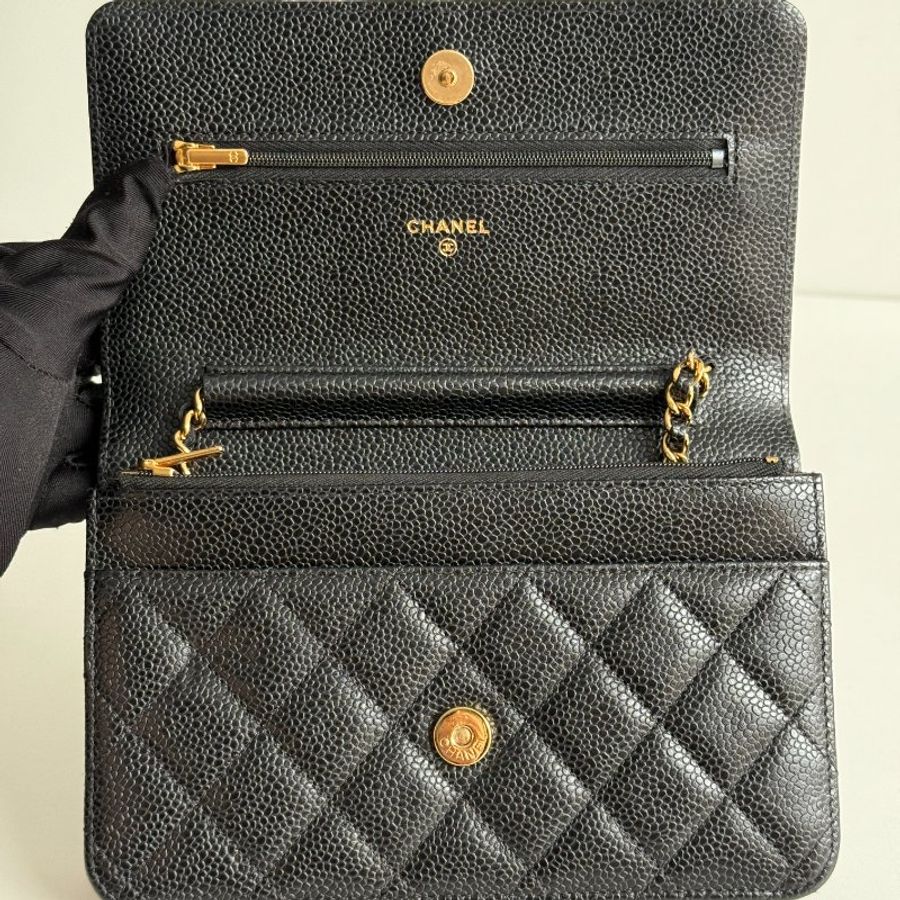 99新🆕 Chanel 香奈兒 Classic WOC 黑色金釦-12